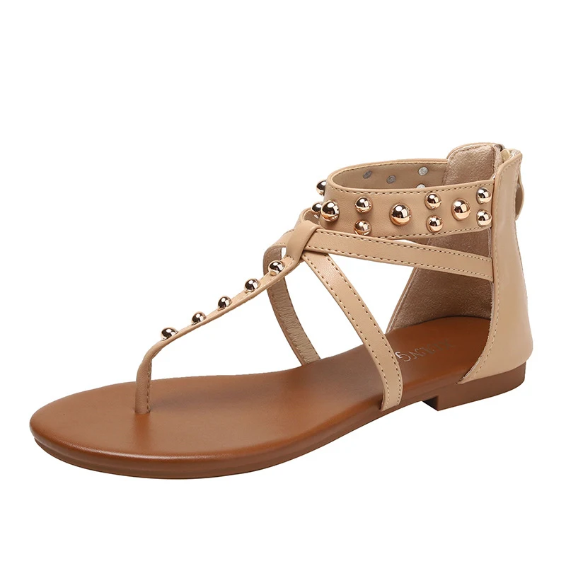 

European and American women's sandals 2026New vintage casual fashion Roman sandals for summer seaside vacations