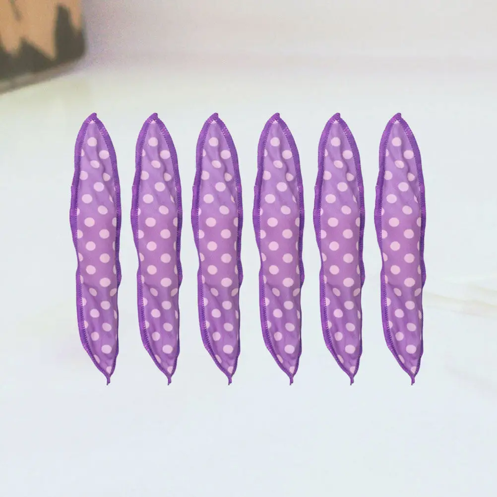 

6Pcs Hair Sponge Rollers Wave Point Curling Tools for Women Easy DIY Styling Damage Free Quick Fashionable Curls Purple