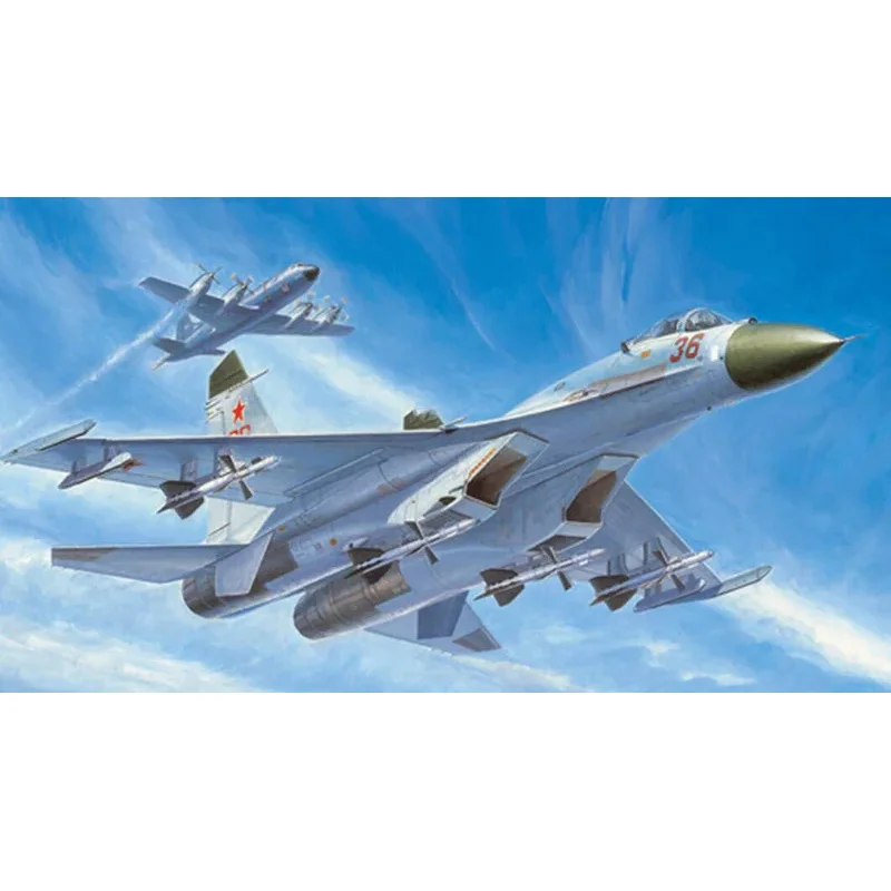 Trumpeter 01661 1/72 Plane Russian Su-27 Early Fighter Bomber Aircraft Model