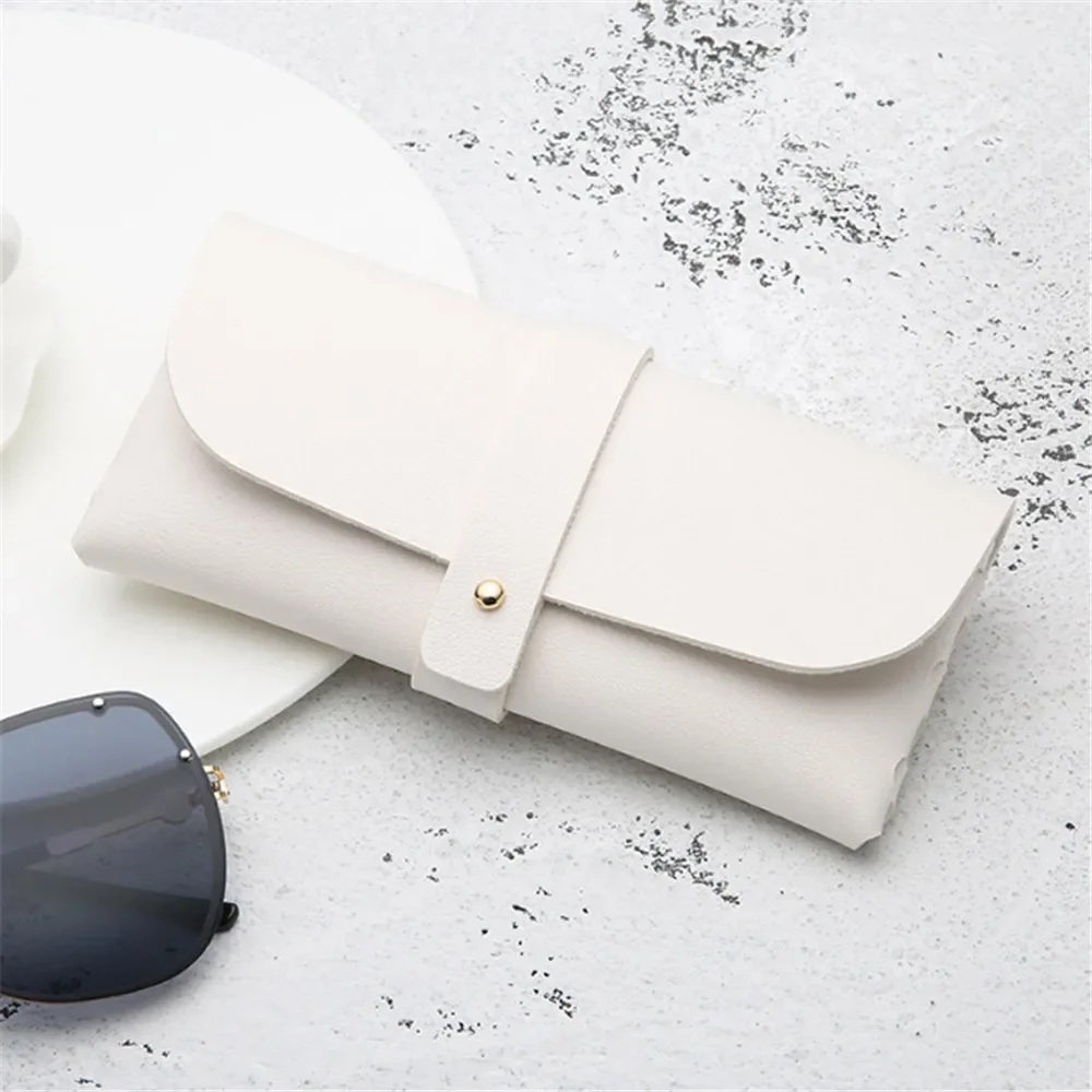 

1pc Classic Glasses Bag Handmade Soft Cover Bag For Women Buckle Clamshell Sunglasses Case Portable Sunglasses Case Box