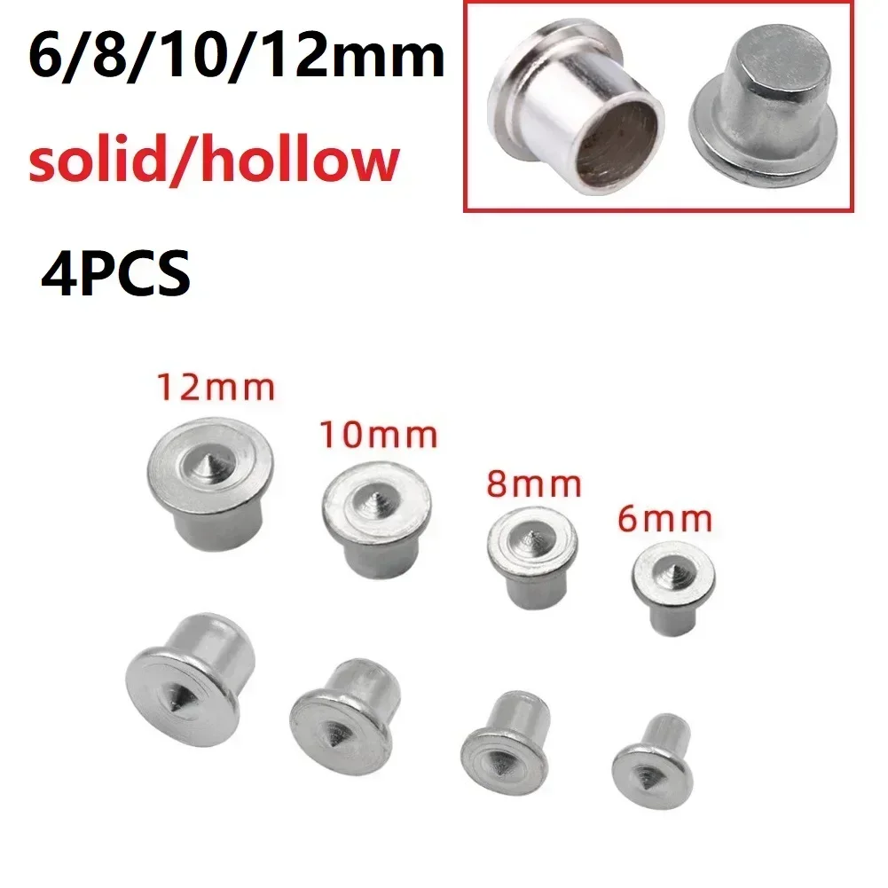 4pcs Dowel Centre Point Positioning Carpentry Log Dowel Tips Round Log Pin Locator Wooden Pin Center Punching Access 6/8/10/12mm