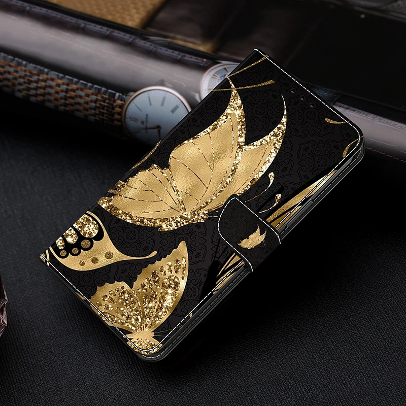 Leather Flip Wallet Case For iPhone 12 mini 11 Pro Max X XS XR 6 7 8 Plus SE 2020 2022 Cute Pattern Magnetic Card Holder Cover