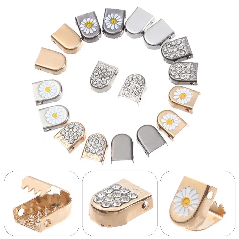 10 sztuk nowa moda wielobarwne sznurowadła porady głowy leniwy Shoelace klamra metalowa koronka blokada DIY zestawy Sneaker sznurowadła akcesoria