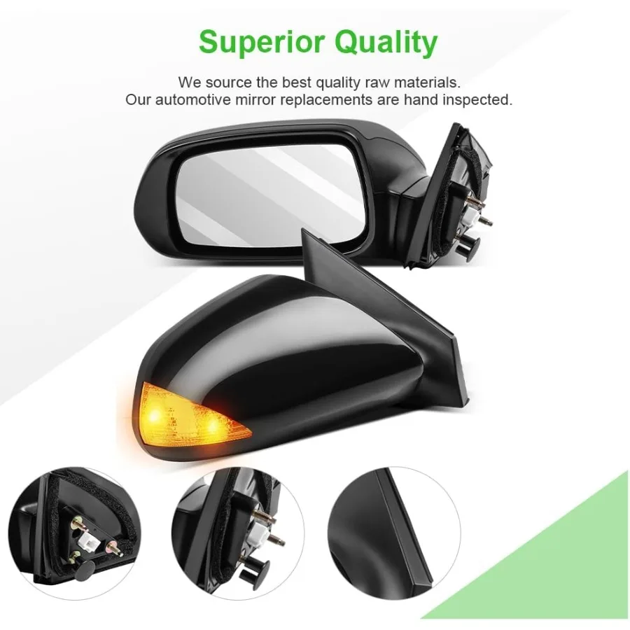 مرايا جانبية يسار ويمين تناسب إشارة الانعطاف 20052010 Scion tC SC1320102 SC1321102 لتعزيز الرؤية وS #2