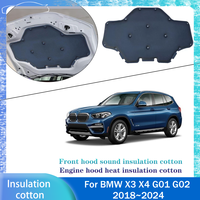 For BMW X3 X4 G01 G02 2018~2024 2019 2020 Car Front Hood Engine Sound Heat Insulation Cotton Pad Soundproof Mat Cover Accessorie