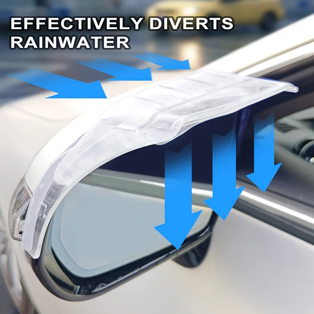 2pc 범용 에어 가이드 이동 빗물 자동차 백미러 빗물 눈썹 반사경 역방향 미러 환기 유형 부품