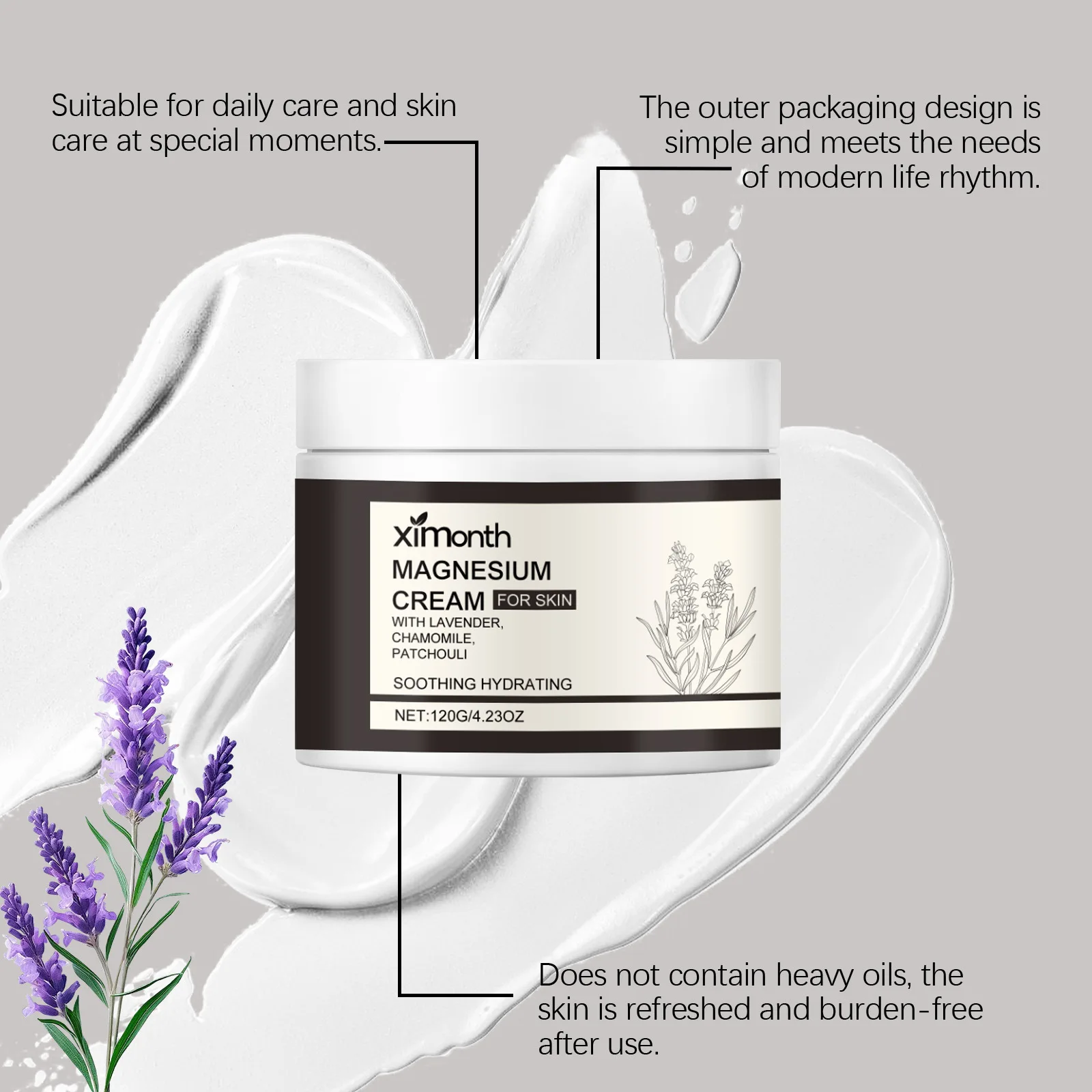 Magnesium Cream Muscle Pain Organic Relieve Wrist Knee and Joint Discomfort Soothing Moisturizing Repairing Massage Body Butter