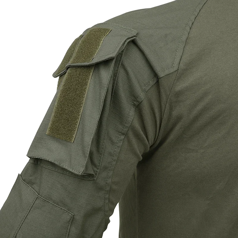 ใหม่การล่าสัตว์พัดลมการต่อสู้การฝึกอบรมกบชุด Quick Drying Breathable สบาย Camouflage เสื้อแขนยาว