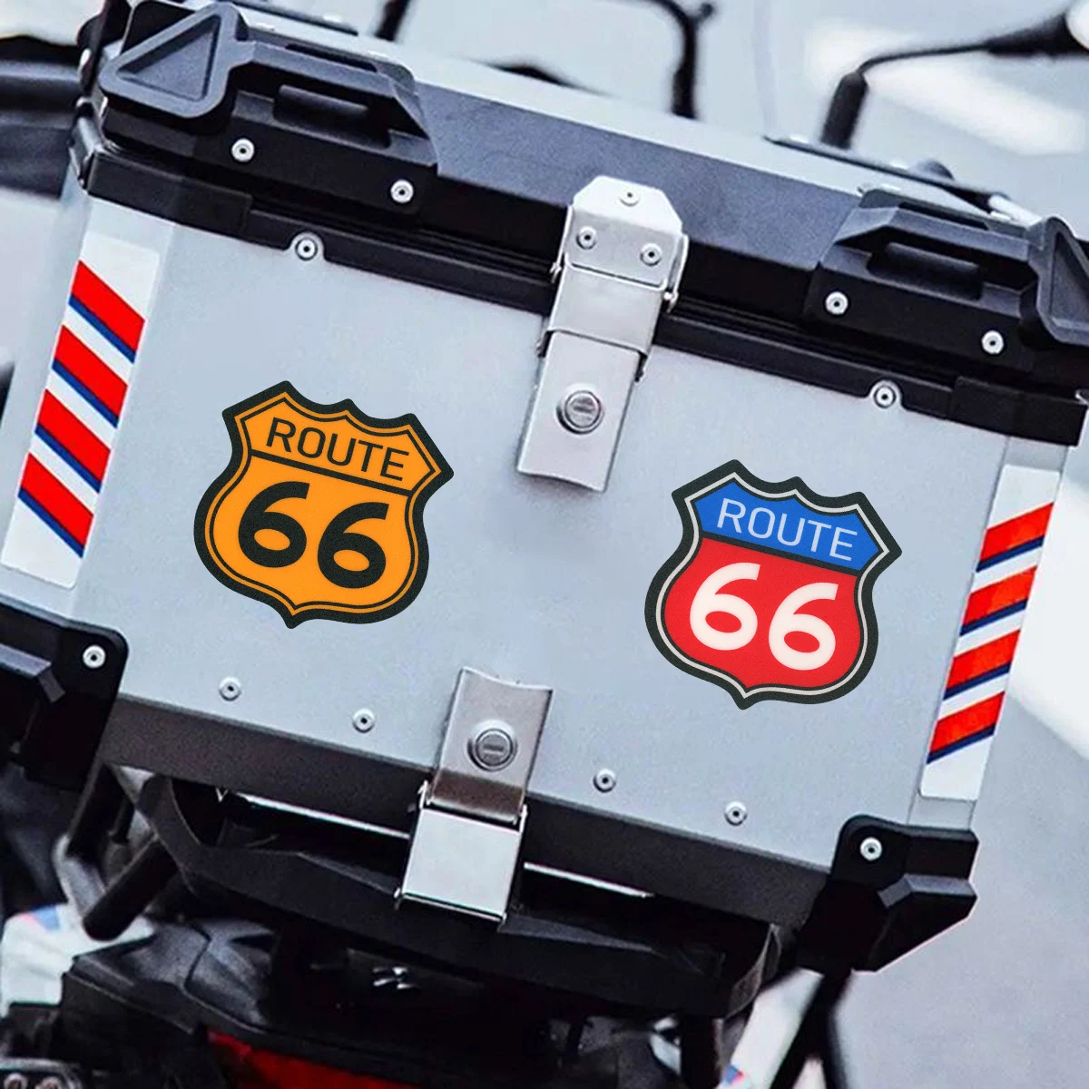 Route 66 Retro Moto Frosted Stickers Decor Motorcycle Head Body Windshield Decal Accessories for MT07 Z900 Voge 900 DSX R3