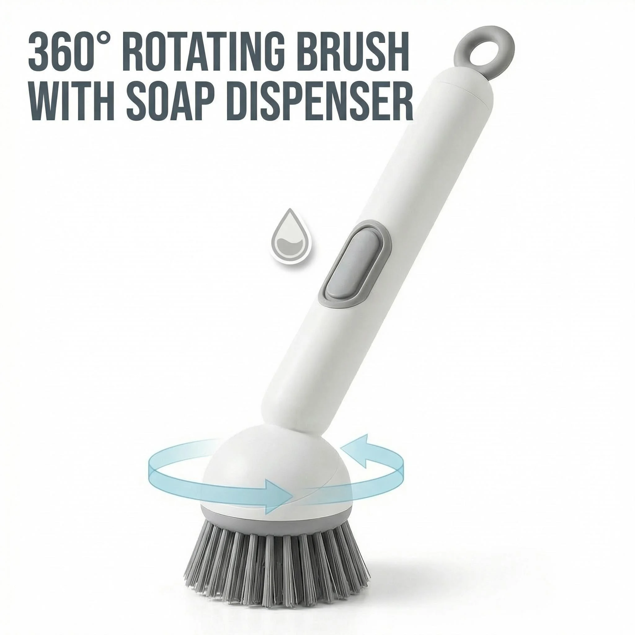 

360° Rotating Brush with Soap Dispenser