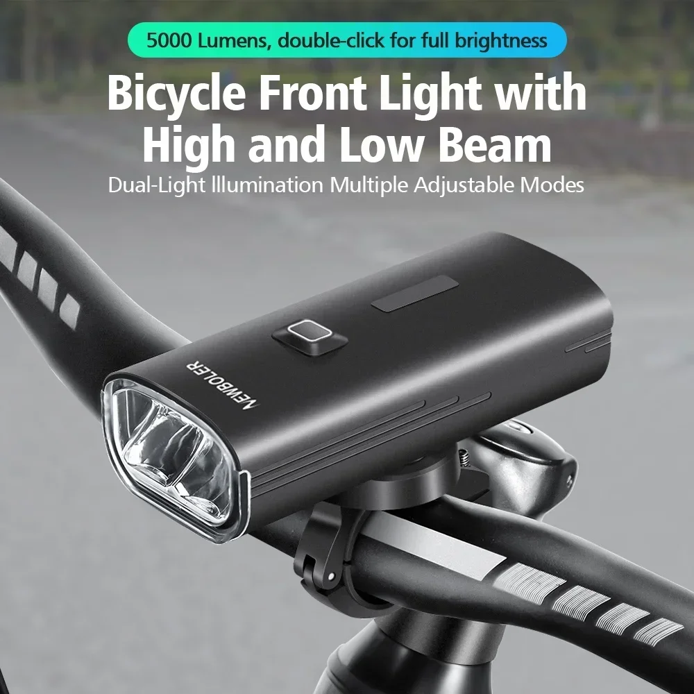 Bicycle Lighting 8000Lumen 8000mAh Bicycle Headlight Power Bank Flashlight Handle C-shaped Charging Mountain Bike Highway Bike H