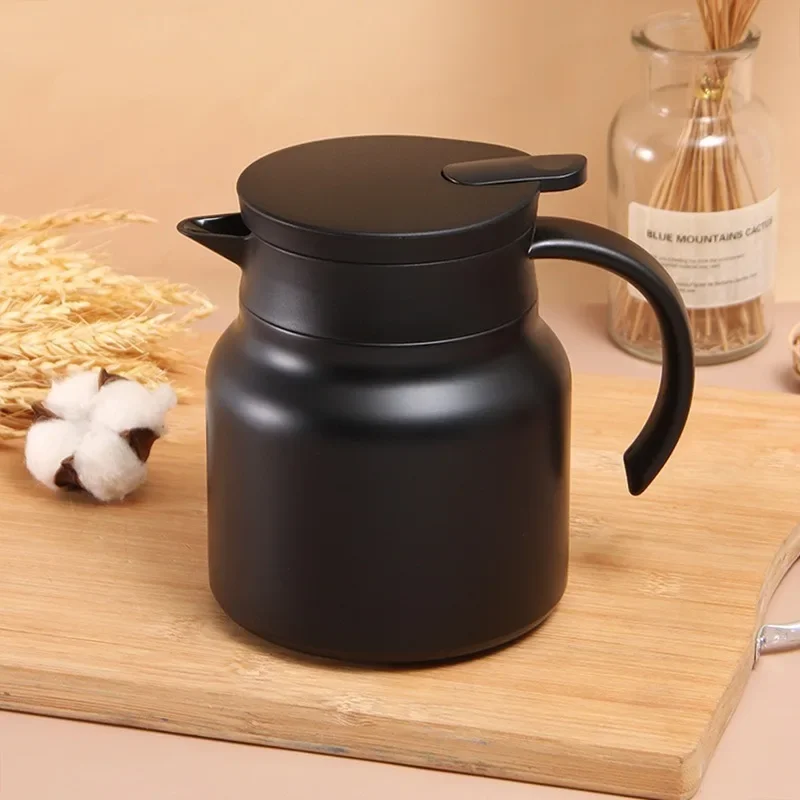 800ml Stainless Steel Leak-Proof Thermos Teapot with Detachable Tea Filter Milk Coffee Thermal Insulation Teapot Thermos Jugs