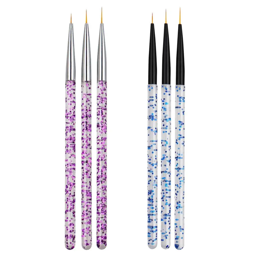 3 Pieces Professional Nail Art Brush Set Nail Design Brush Set