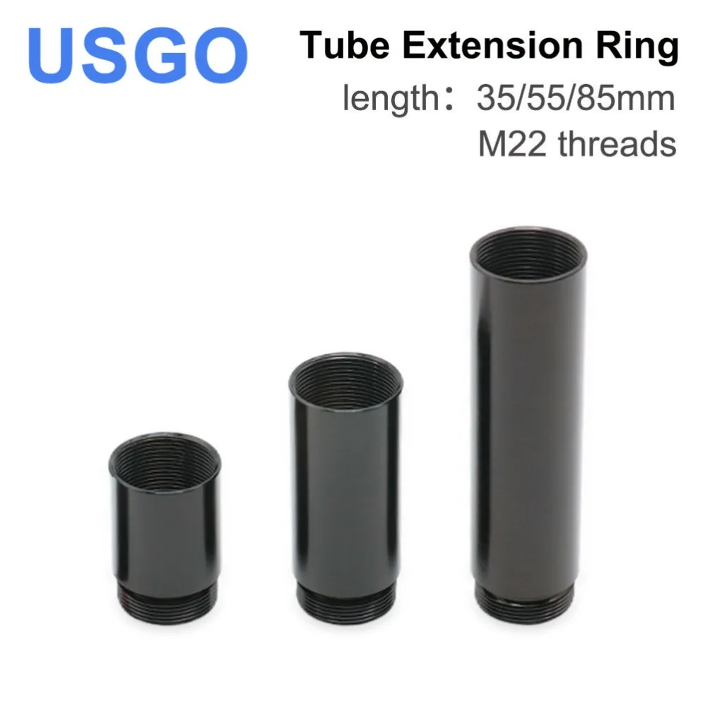 USGO-Tubo de extensión láser CO2, anillo de extensión, traje de cabeza láser O.D.24mm, tubo de lente