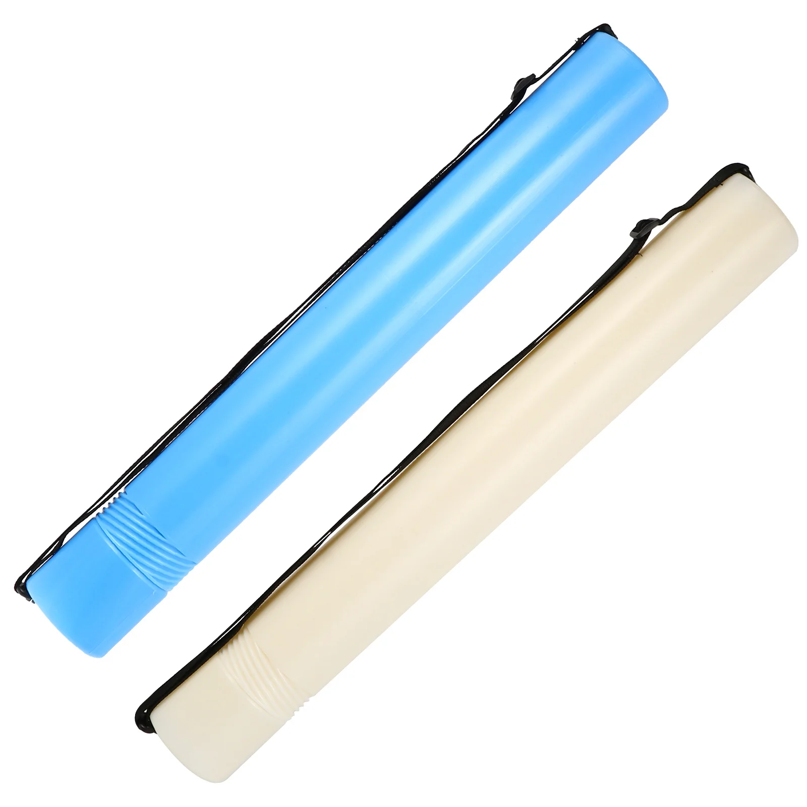 2Pcs Plastic Telescopic Poster Tubes Extendable Document Storage Carrier Durable Lightweight Adjustable Shoulder Strap Artworks