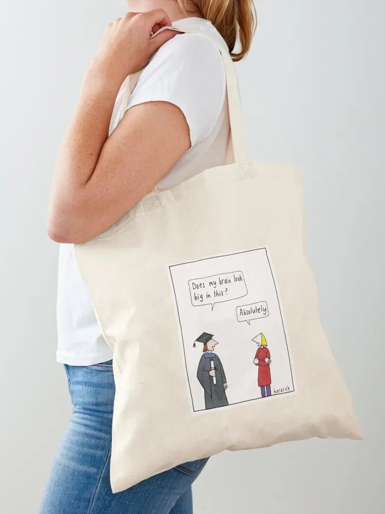 

Graduation Brain Tote Bag university shopper bag Women's beach bags Lady bags Eco bag