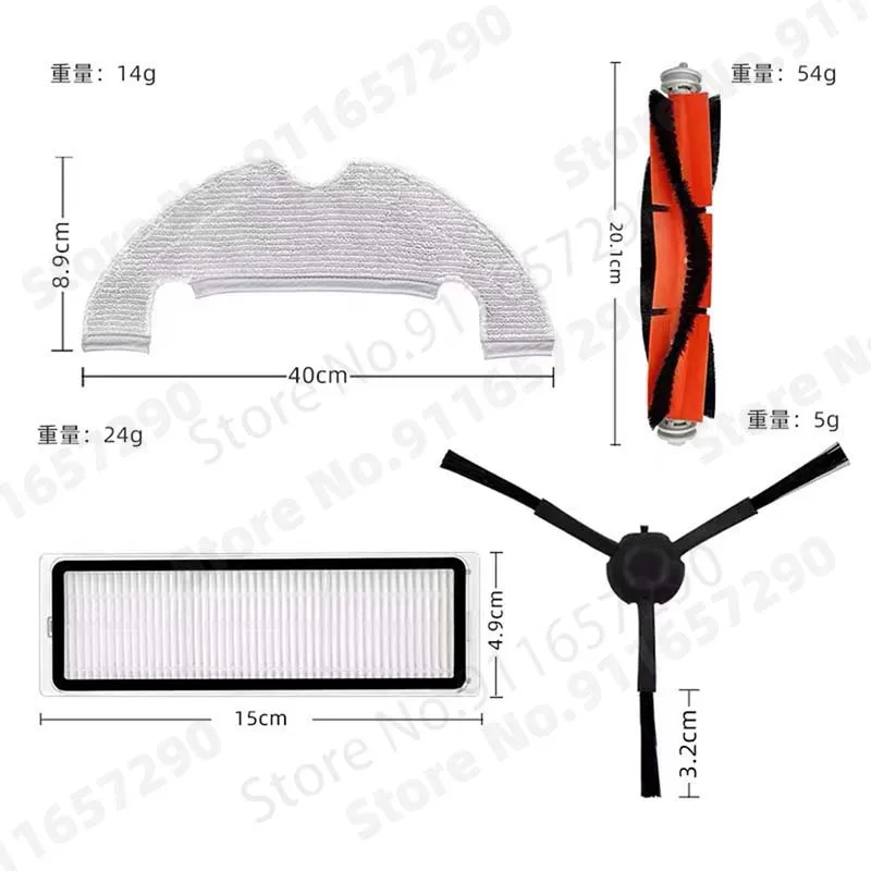 Repuestos para Dreame Bot Z10 Pro L10 Plus, cepillo lateral principal, filtro HEPA, paño de limpieza, accesorios para aspiradora