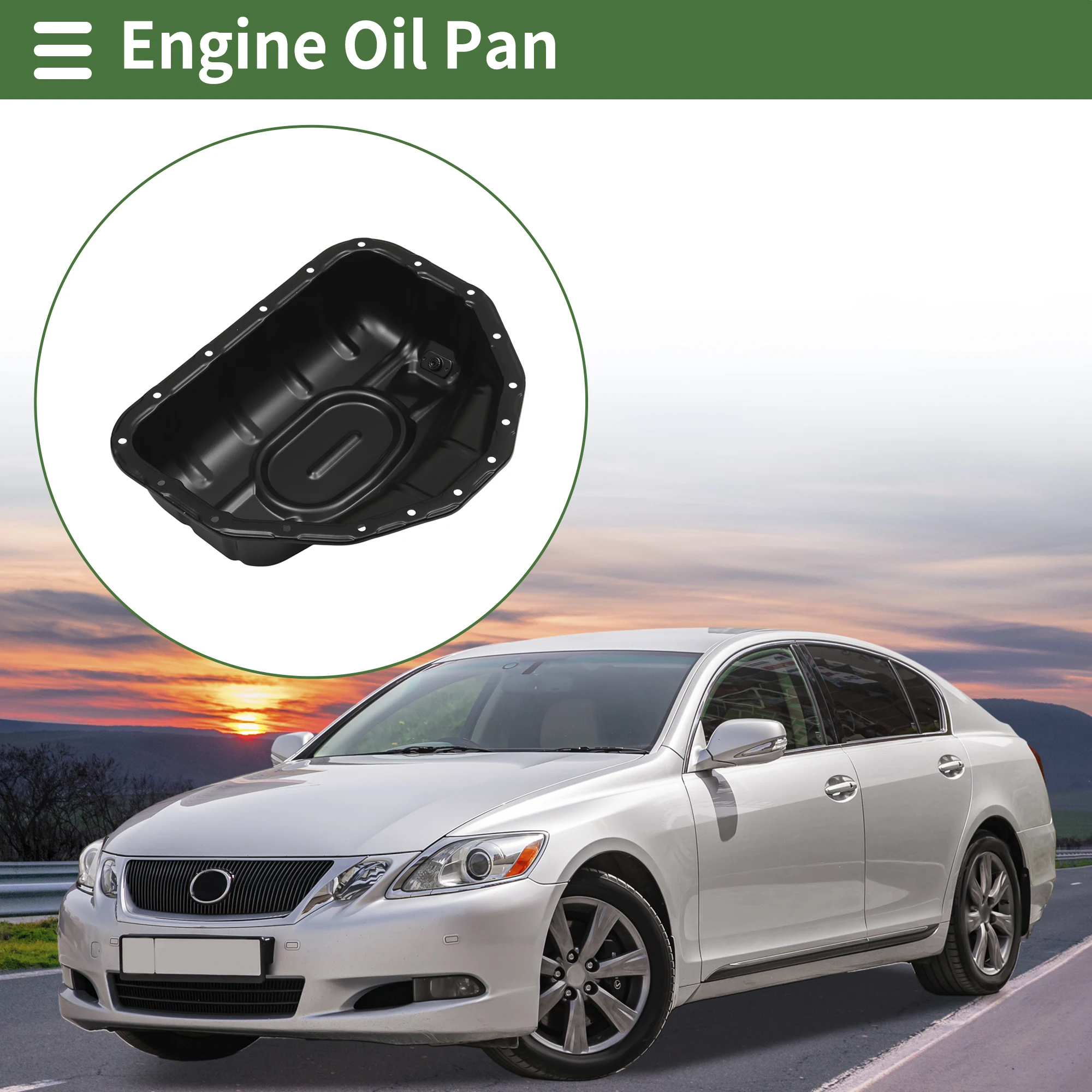 

UXCELL 1 шт. No 12246040 Масляный поддон двигателя для Lexus GS300 1998-2005, железный черный