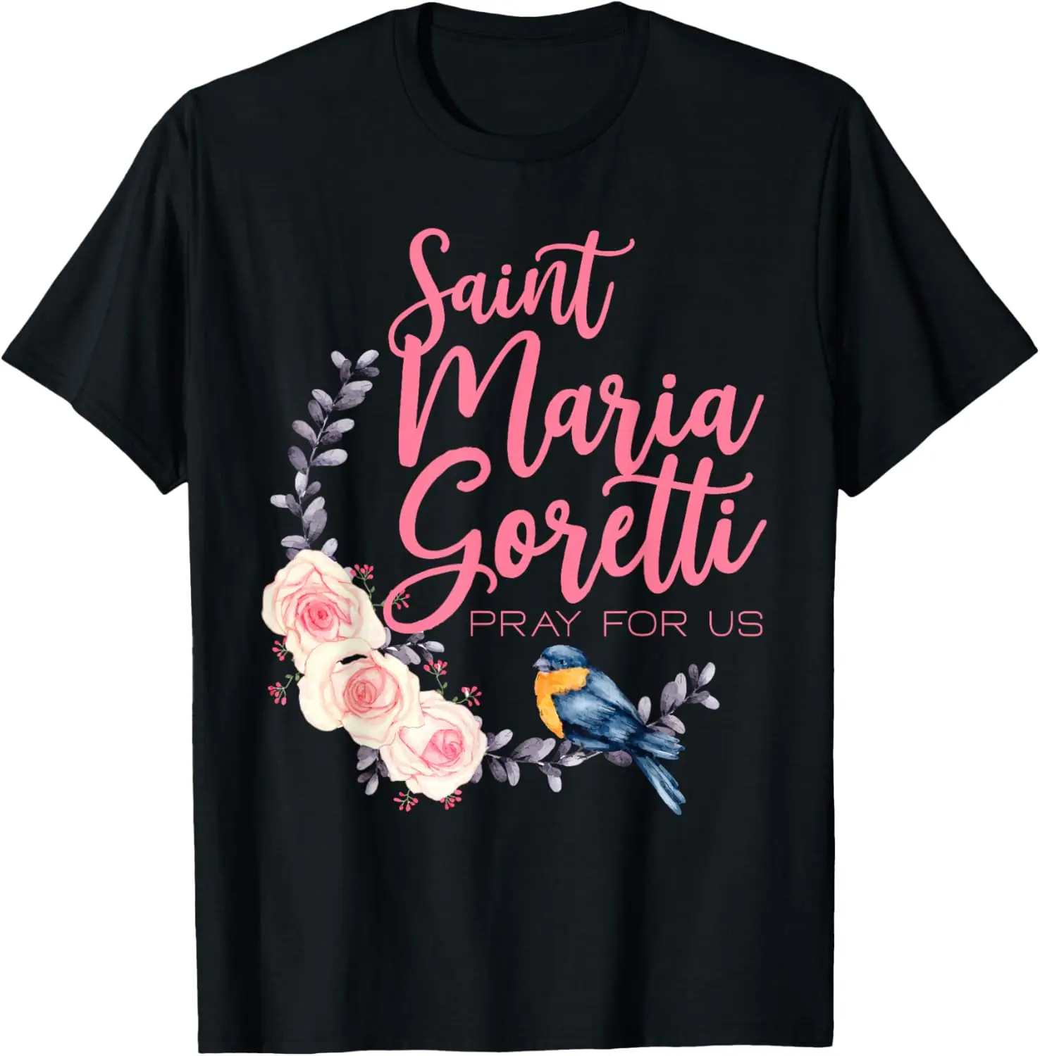 St. María Goretti orar por nosotros - Camiseta de lirio de los santos católicos de pureza
