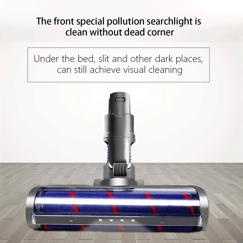 Promosi! Kepala Pembersih tylko dla Dyson V6 DC58 DC59 DC61 DC62 DC74 Aksesori penydot Debu Tanpa Kabel z Lampu Dep