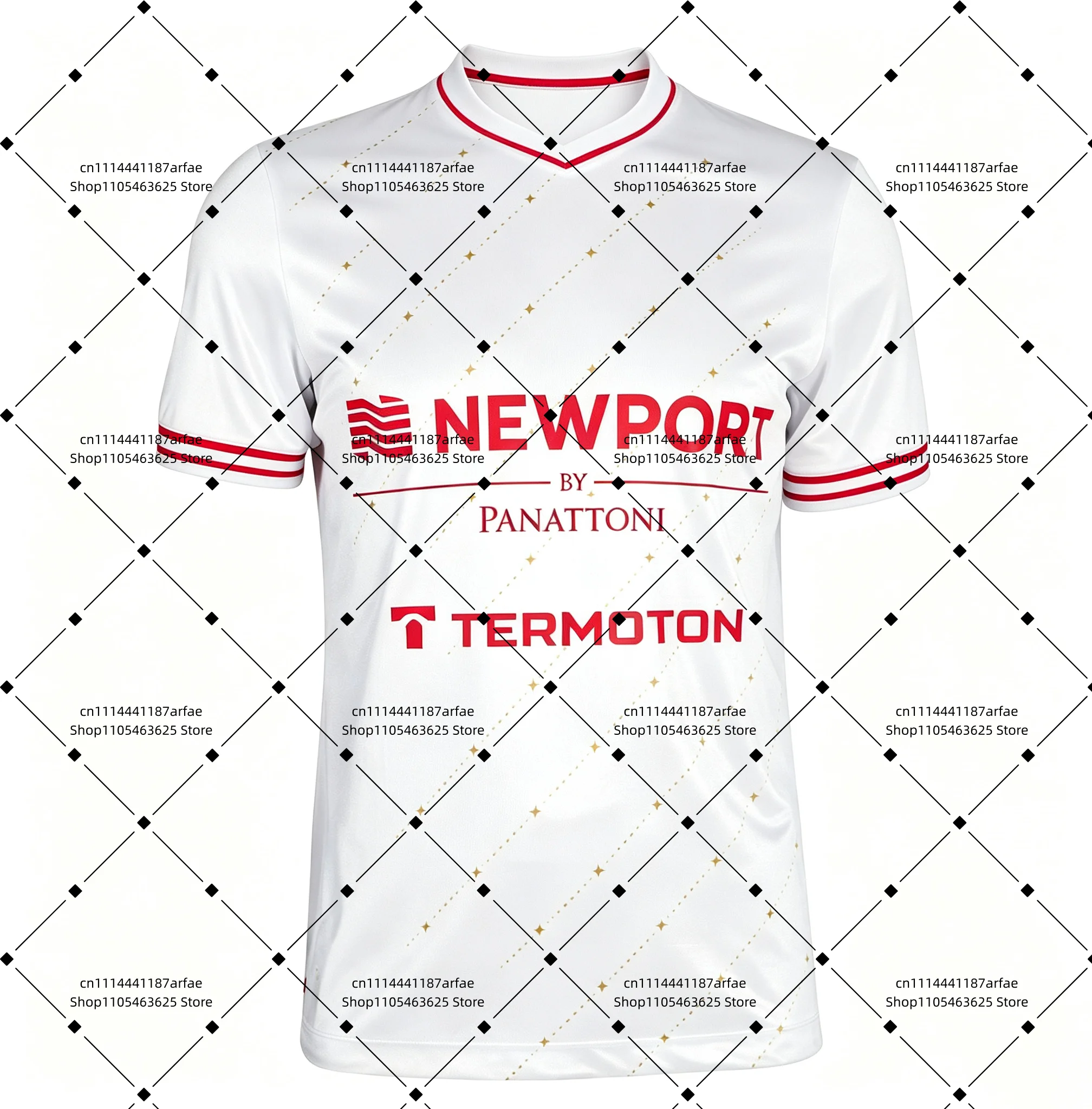 26-27 Widzew Łódź Heim- und Auswärtstrikot mit 3D-Digitaldruck, bequemes und atmungsaktives Sport-Freizeit-Oberteil – Detail 4