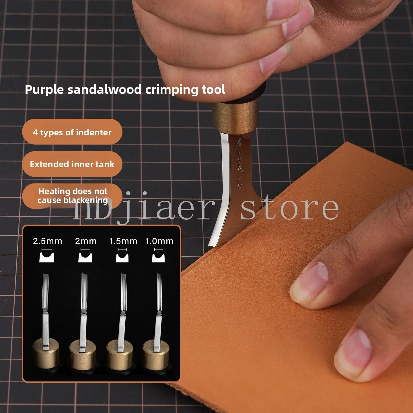 

No other handmade leather crimper DIY cobbler crimping tool leather decorative line scriber shallow groove sideline