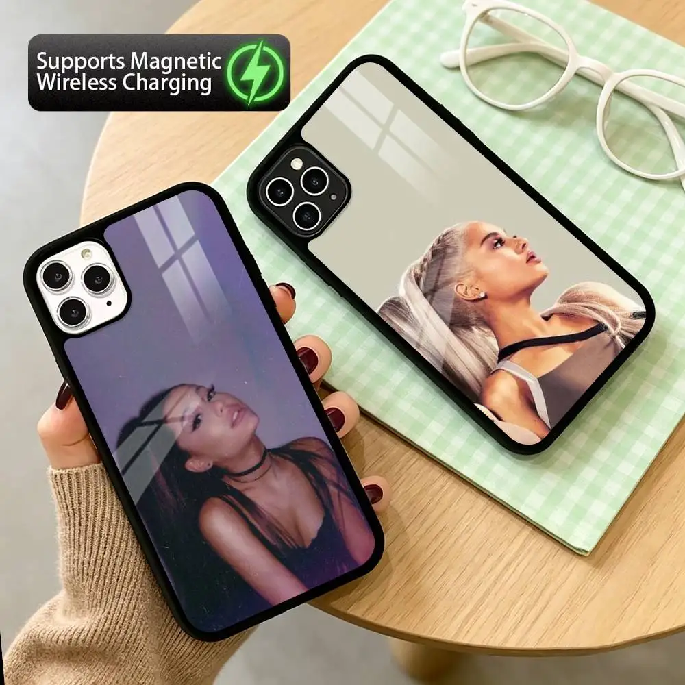 Ariana Singer Grande Yes  Phone Case For iPhone17,16,15,14,13,12,11 Plus,Pro Compatible with magnetic wireless charging