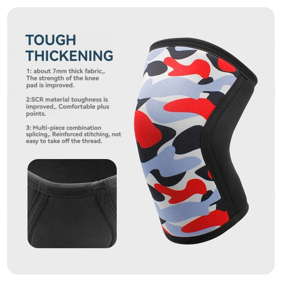 AOLIKES Kniebandagen für Gewichtheben – 7 mm dicke Premium-Neopren-Kniebandagen zum Gewichtheben, für Kniebeugen, Powerlifting und Kreuzheben – Detail 5