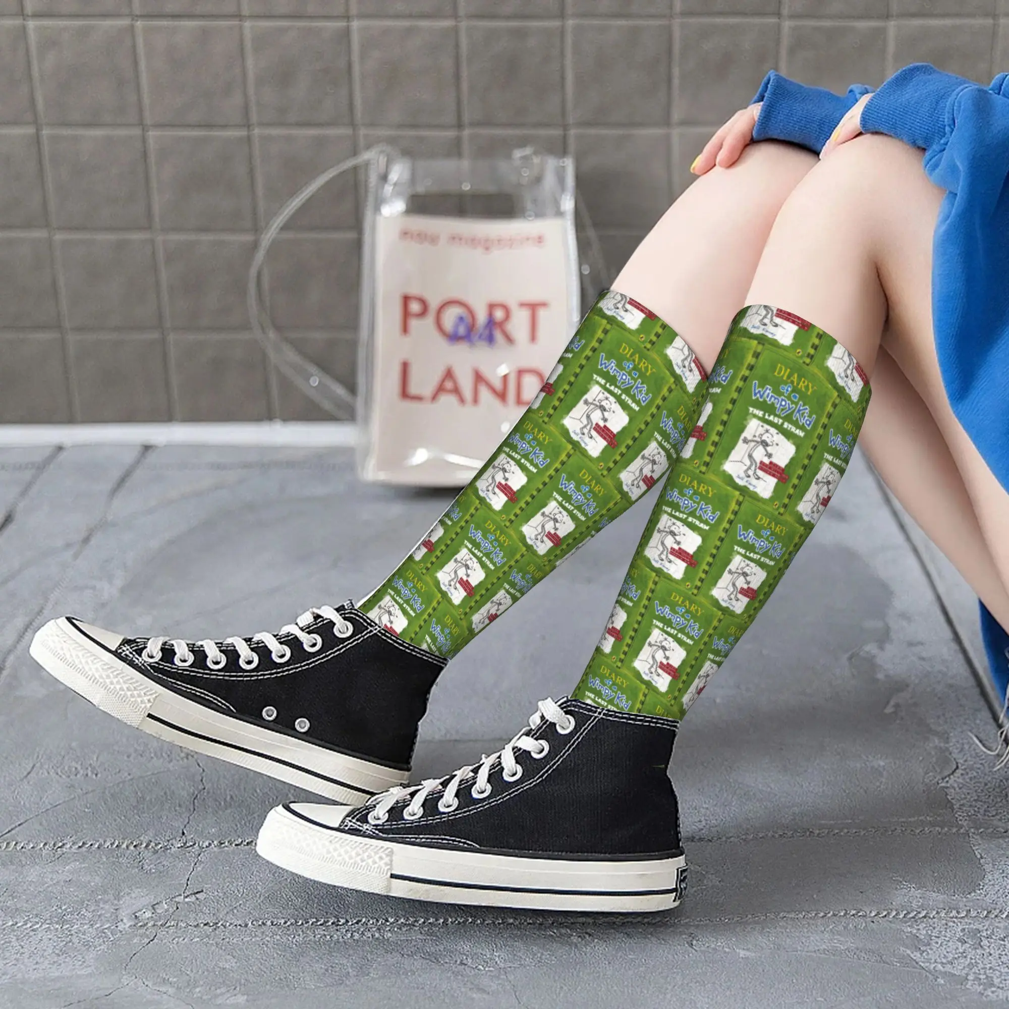 Medias de tripulación para todas las estaciones, diario de un chico Wimpy, calcetines con cubierta de paja, calcetines largos informales de Hip Hop, accesorios para hombres y mujeres