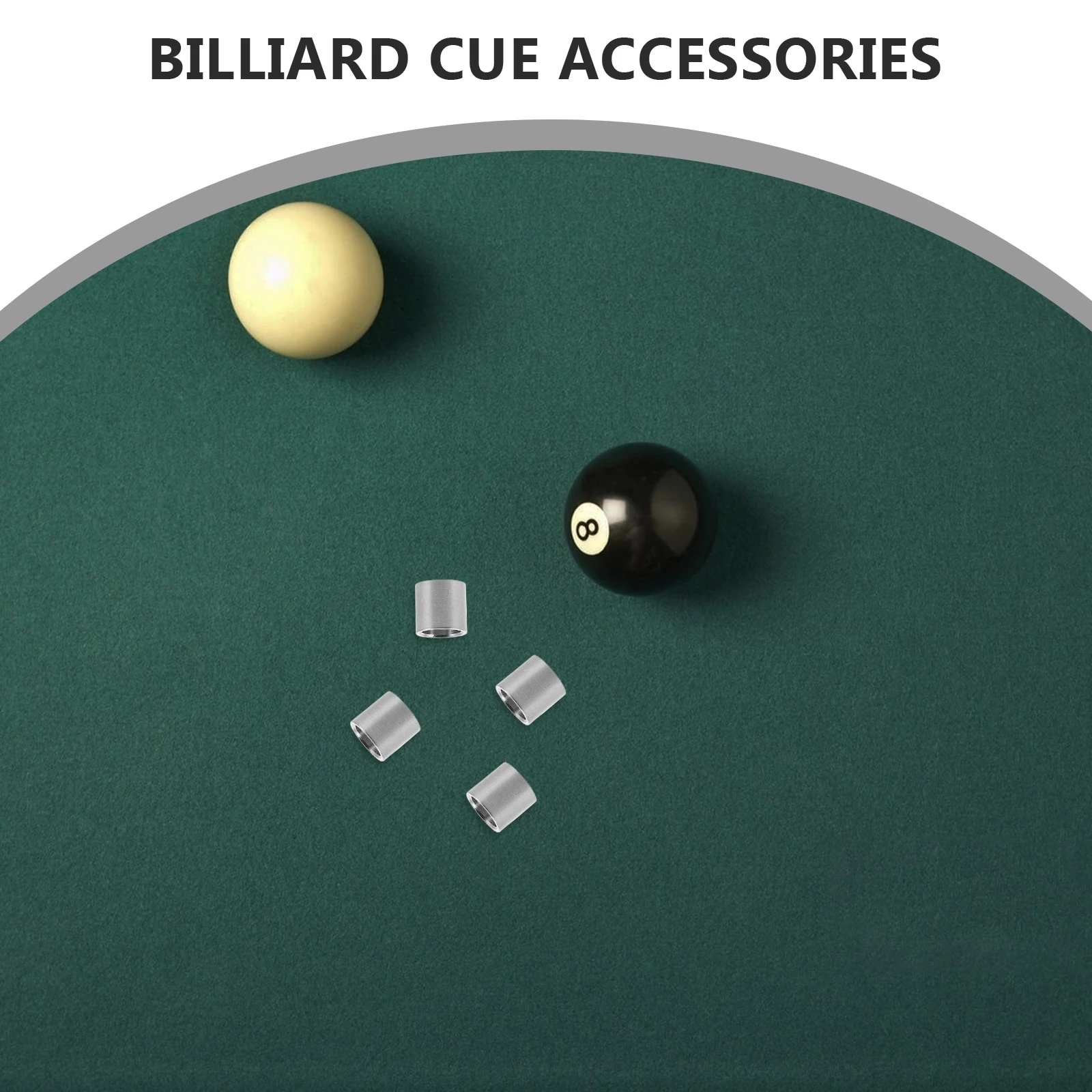 

4 Pcs Billiard Cue Joint Protector Pool Stick Tips Billiards Club Sockets Replacement Ferrule