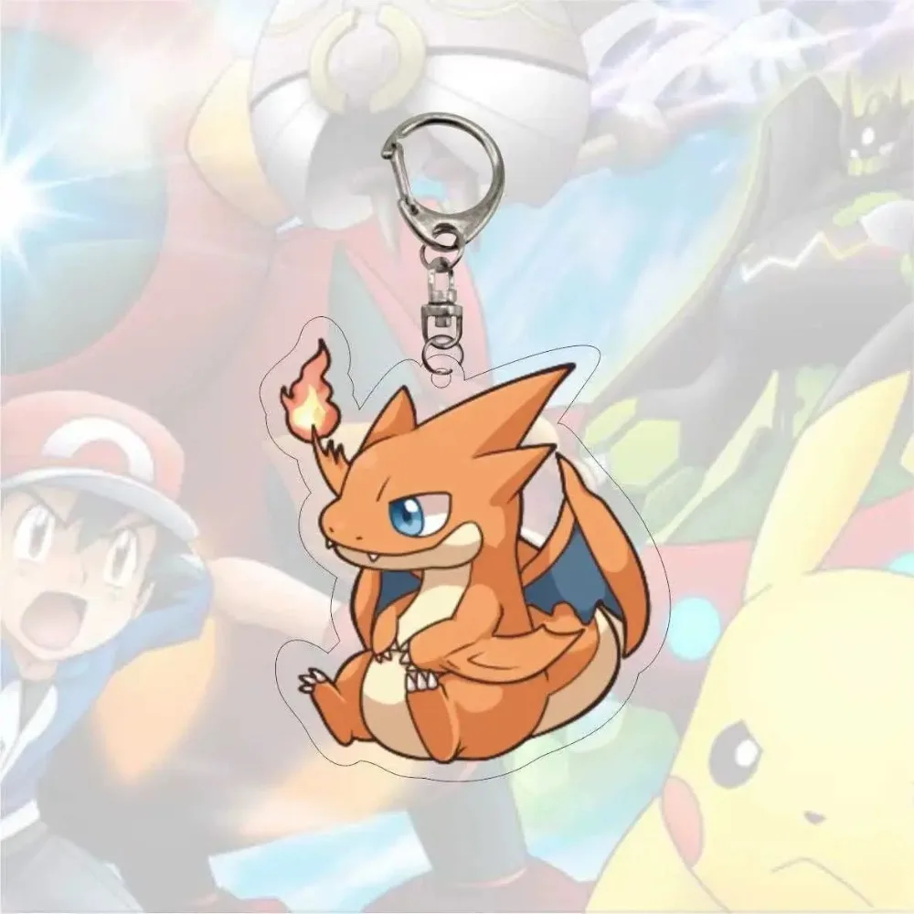 Voor Pokemon Charizard Blastoise Gengar Venusaur Bulbasaur Zelf Gemaakt Acryl Sleutelhanger Hanger Anime Klassiekers Game Collection Gift