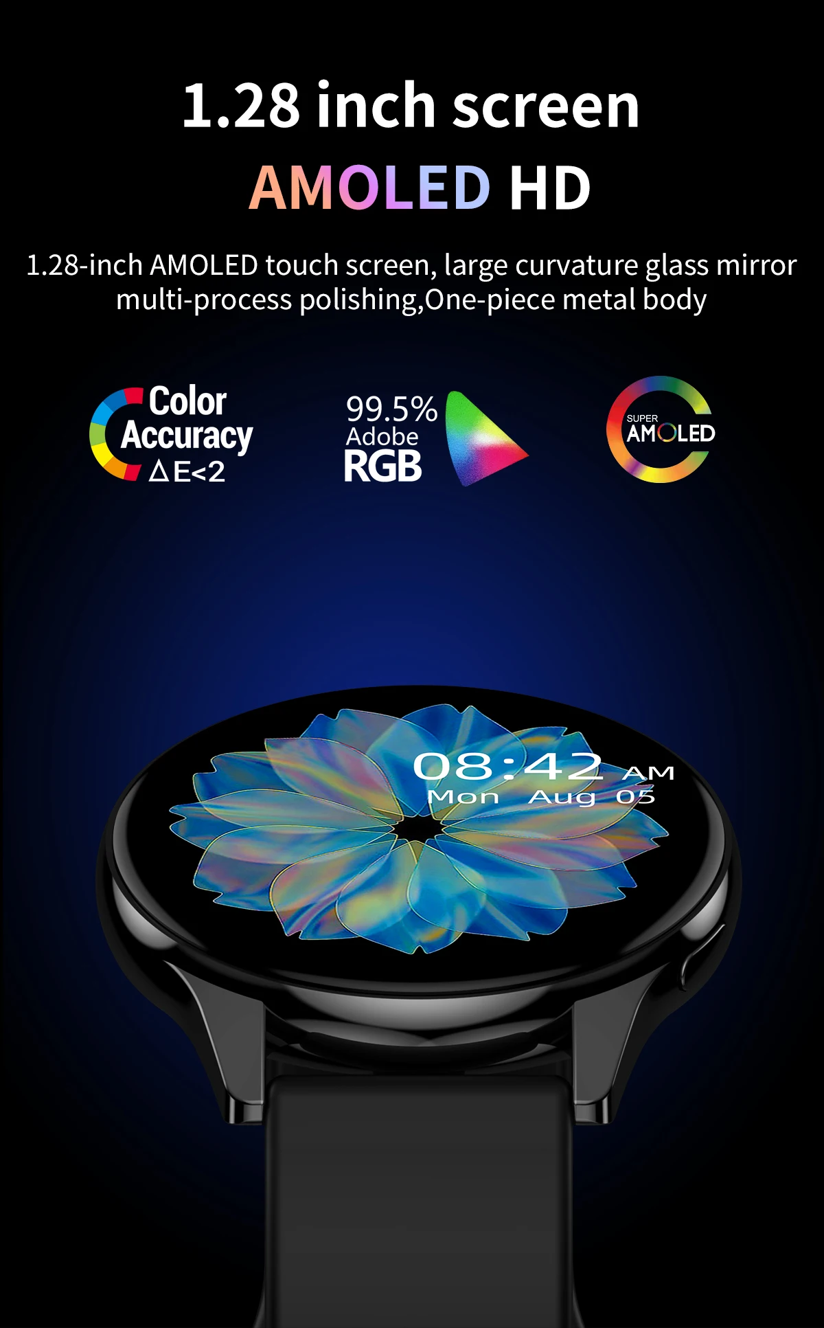 Watch 6 Upgrade SmartWatch 2026 Musiksteuerung Outdoor-Sportuhr Bluetooth-Anruf Herzfrequenz Nachrichtenbenachrichtigung Wetter Smartwatch – Detail 10