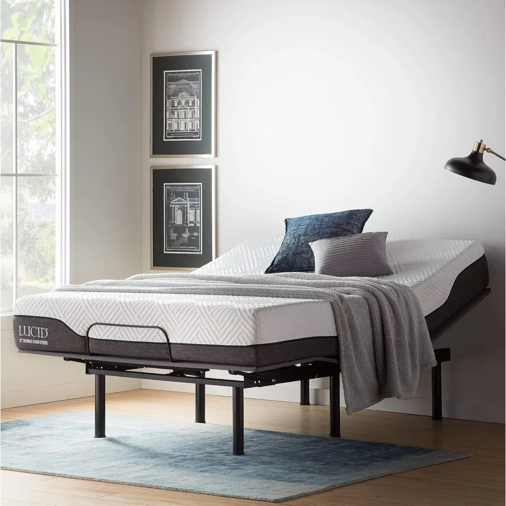 Adjustable Base, Bed Frame with Head and Foot Tilt Function, Wireless Remote Control, High-quality Silent Motor