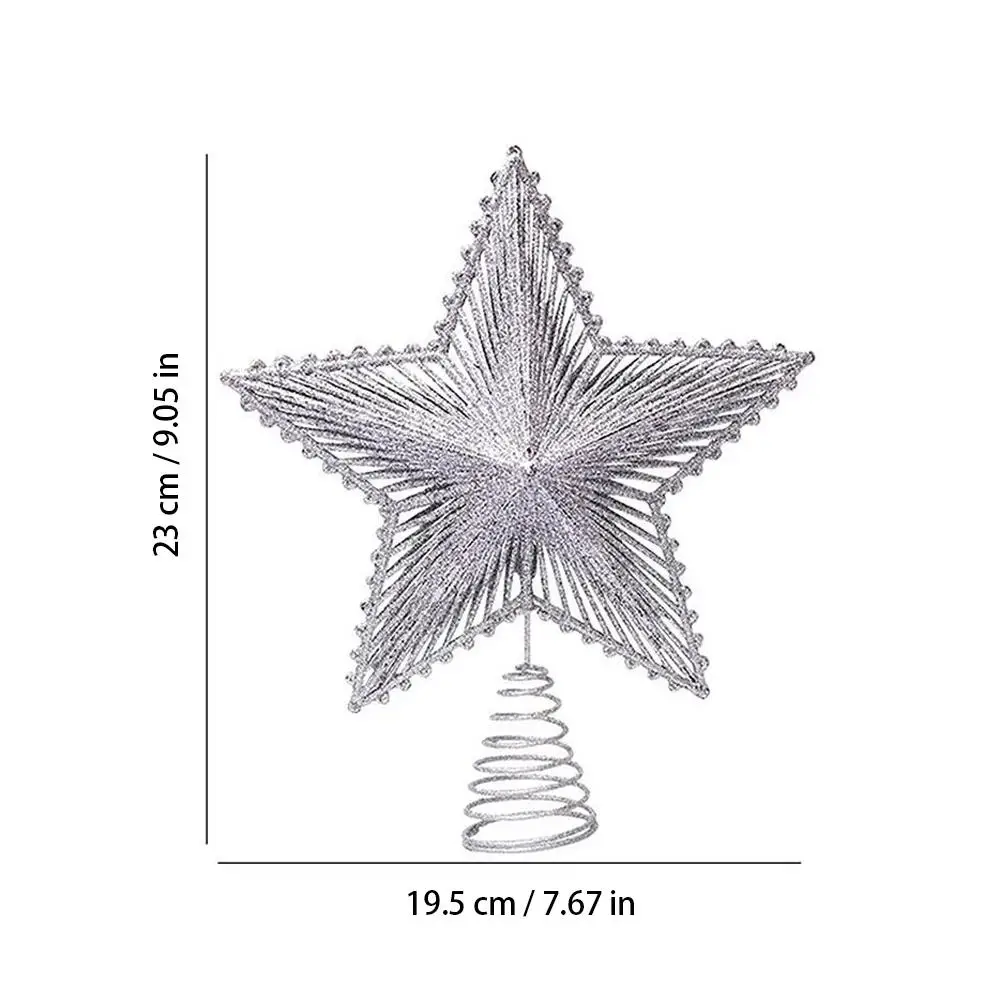 شجرة عيد الميلاد توبر نجمة بريق البلاستيك خمس نقاط ديكور احتفالي عطلة شجرة زخرفة تألق الطرف الديكور #6