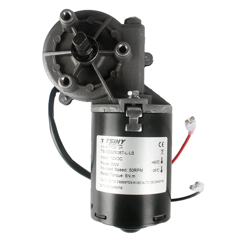 

Worm Gear Reducer Reducer Motor 30W 12V 24V DC High Torque Electric Reversible Metal Gear Motor 50RPM Positive And Negative