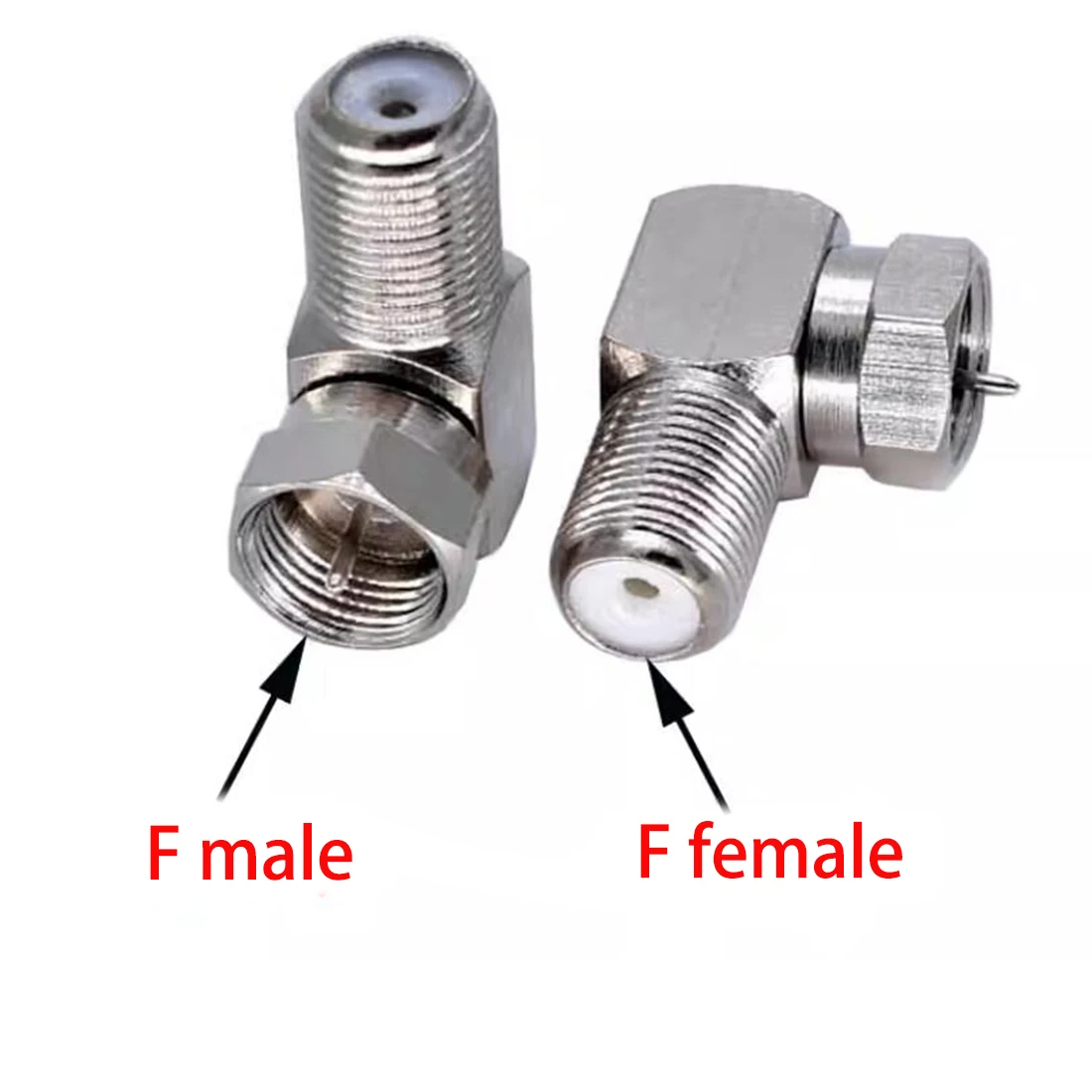 1PC F Type Male to Female Plug Jack RF Coax Adapter Right Angle 90-Degree RA Straight Convertor for TV NEW