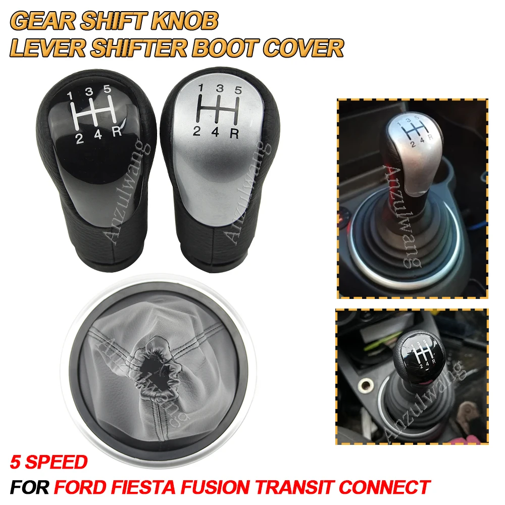 

For Ford Fiesta Fusion Transit Connect 2002+ Gear Shift Knob Gaitor Boot Cover Case Car Styling Accessories 2S6R7217AC