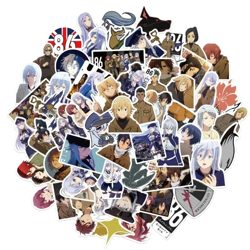 10/25/50Pcs 86 Eighty Six Stickers Cartoon Anime Graffiti Waterproof Sticker Kid Toys