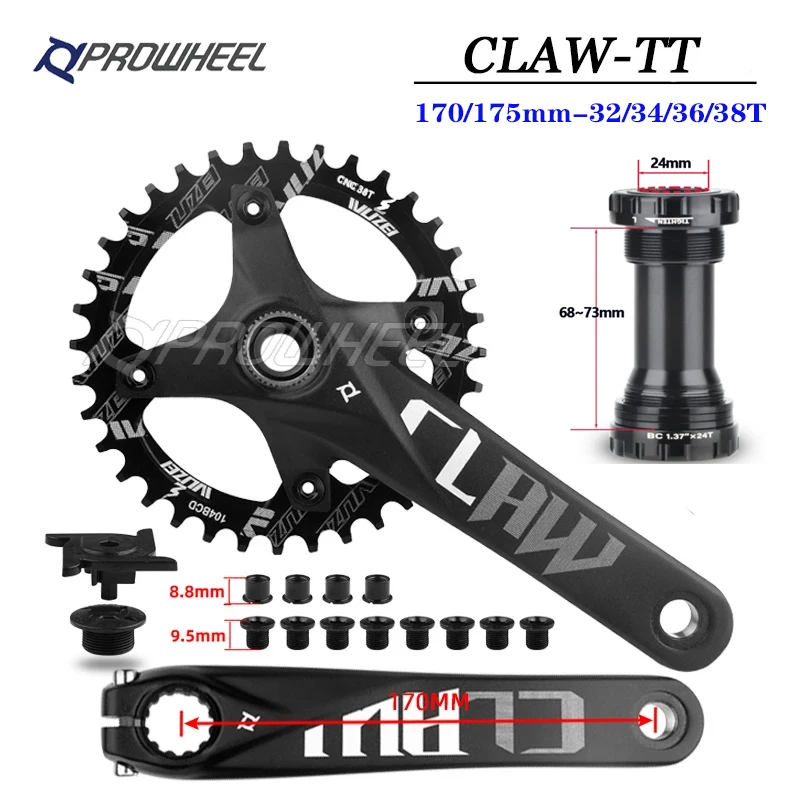 DEORE M4100 1X10 Speed Kit SL-4100 Shift Lever RD-M4120 Derailleur SUNSHINE-SZ Cassette PROWHEEL Crankset BB52 10V Groupset