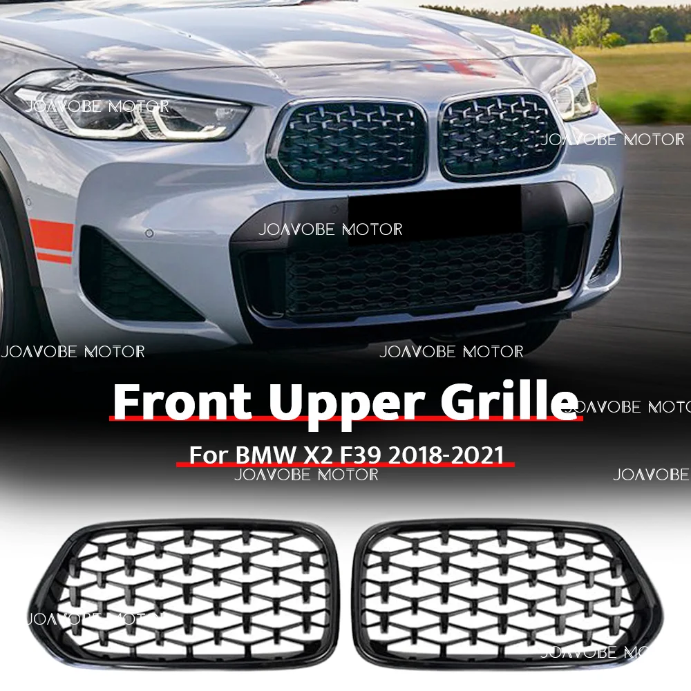 

Глянцевая черная решетка переднего бампера в стиле Diamond для BMW X2 F39 2018-2022