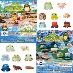 BANDAI Japan Gashapon Figure Anime Cute Amphibians On The Data Line Frog Figurine Kawaii Capsule Toys For Boys Girls Gift