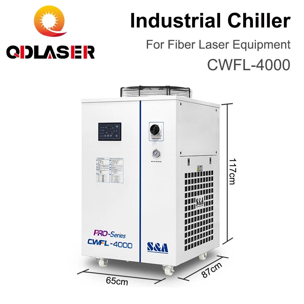 QDLASER CWFL-4000 S&A Fiber Laser Industrial Chiller 220V/380V 50/60Hz Cooling System for 4kW Fiber Laser Source