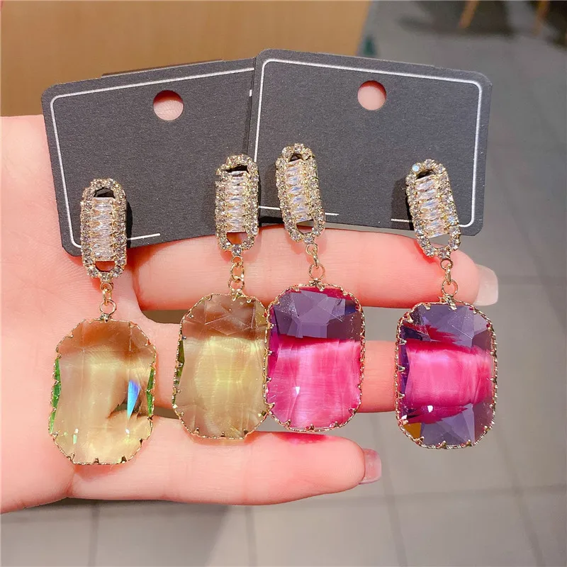 Luxury Big Crystal Drop Dangle Earrings 2023 New Statement Fashion Runway Jewelry Earings Wholesale