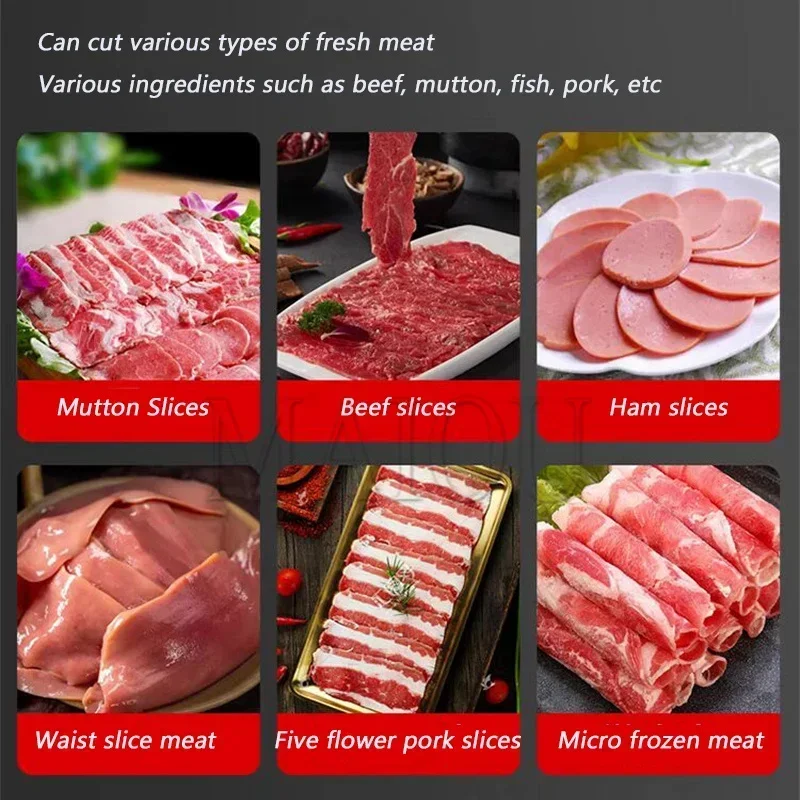 Trancheuse à viande, Machine à trancher les seins de poulet, Machine de découpe de saucisses