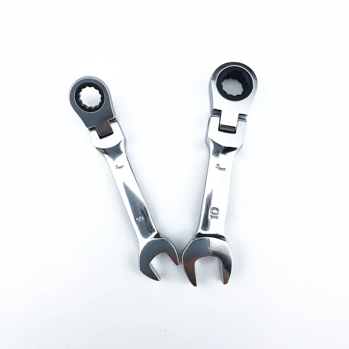 Mini Short Handle Ratchet Wrench with Movable Head, Quick Dual-purpose Open End Wrench, Hardware Tool, Labor-saving Wrench