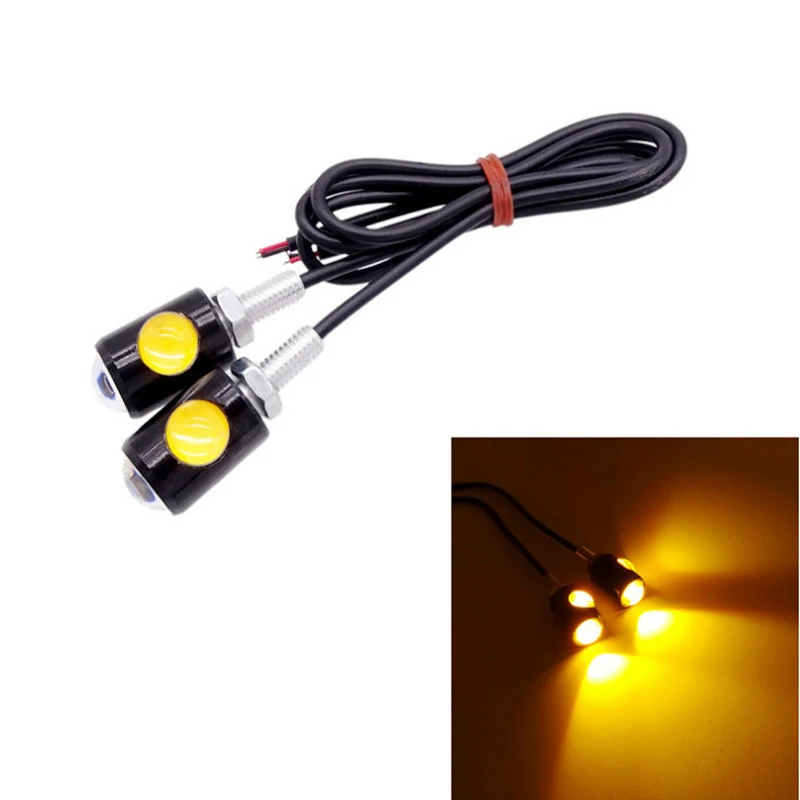 Creative Motorcycle Signal Lamp License Plate Light LED Bulb Eye Shape Turn Indicator Super Bright Easy Installation