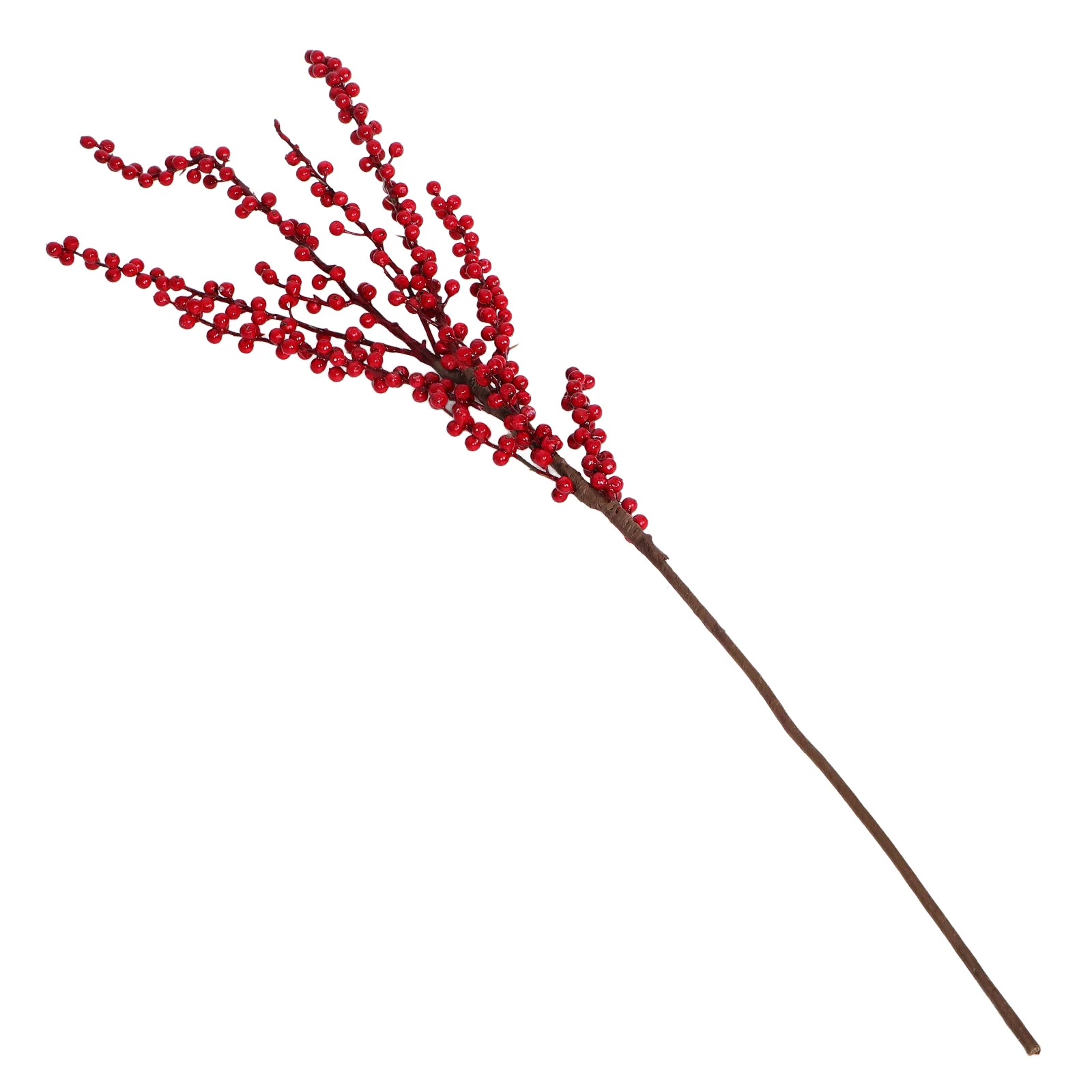 

Red Fruit Berry Branch Fake Stems Flowers Garland Christmas Picks for Crafts Faux Decorations