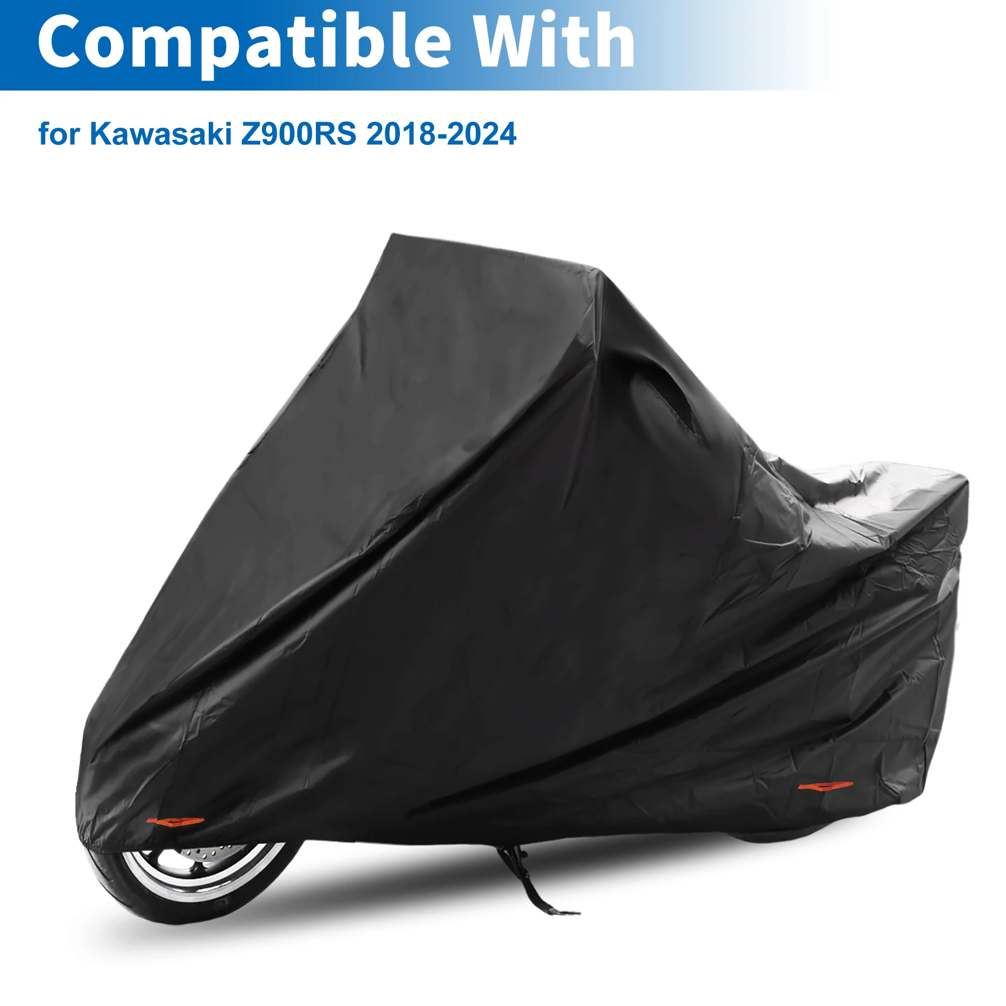 UXCELL Motorcycle Cover 210D-PU Black for Kawasaki Z900RS 2018-2024