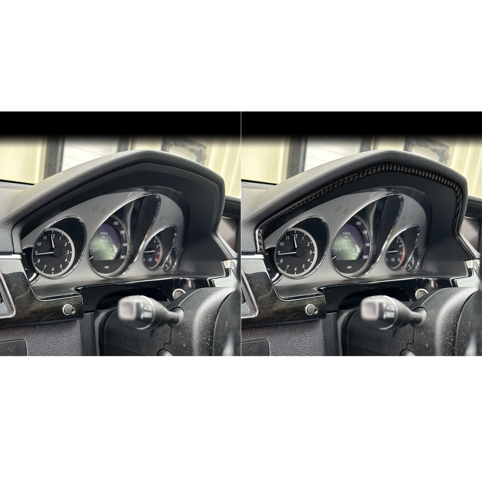 Carbon Fiber For Mercedes-Benz E-Class W212/S212 2011-2015 Car Speedometer Panel Surround Trim Car Sticker Interior Accessories
