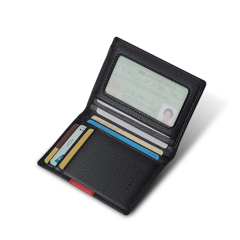 Leather Men Card Bag Card Holder Vertical Wallet Credit Card Cover Bag Short Style Fashion passport holder